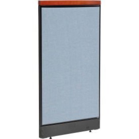 GLOBAL EQUIPMENT Interion    Deluxe Office Partition Panel with Pass Thru Cable, 24-1/4"W x 47-1/2"H, Blue 694750PBL
